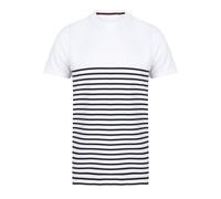 FRONT ROW SHORT SLEEVE BRETON T S WHITE/NAVY