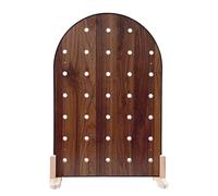 FROON Stehender, beweglicher Haargummi-Zubehörständer aus massivem Holz ohne Bohren, mehrstufiger Schmuck-Organizer for Haargummis(Walnut,Curved)