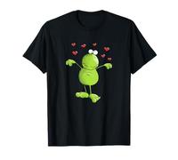 Frosch In Love Cartoon Herz Paar Valentinstag Liebe T-Shirt