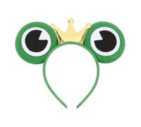 Frosch Kostüm Haarreif, Froschkönig Haarreifen mit Froschaugen und Krone, Froschkönig Kostüm Accessoire, Frosch Kostüm Damen Kinder Zubehör Tier Haarbänder für Karneval Halloween Motto Party