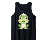 Frosch mit Krone Tier Illustration Motiv Tank Top