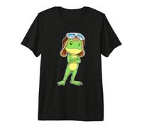 Frosch Pilot Pilotenmütze Premium T-Shirt