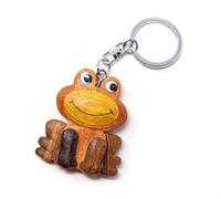 Frosch Schlüsselanhänger aus Holz