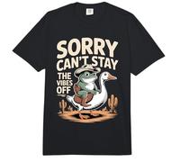 Frosch Sorry Can't Stay The Vibes Are Off Comfort Colors Adult Heavyweight T-Shirt