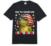 Frosch US Flag Off to Celebrate 250 Yrs 4th of Juli Meme Comfort Colors Adult Heavyweight T-Shirt