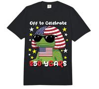 Frosch US Flag Off to Celebrate 250 Yrs 4th of Juli Meme Comfort Colors Adult Heavyweight T-Shirt