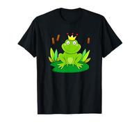 Froschkönig mit Krone Frosch König Königin Froschprinz Prinz T-Shirt