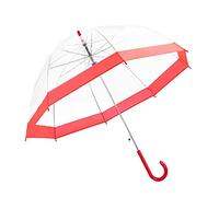 Frotox Buleerouy Ø90 cm Regenschirm Stockschirme, VollAutomatik Regenschirm Glockenschirm Mit 8 Speichen Fiberglas/windundurchlässige Für Regenschirm Transparent