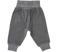 Frottee Babyhose Bündchen grau melange 50/56