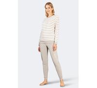 hajo - Damen Frottee Schlafanzug mit Bündchen, silbermelange, 40/42