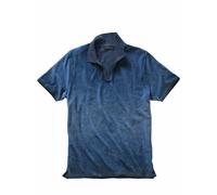 Frottee-Vintage-Polo Mey & Edlich Blau L Herren