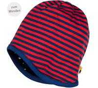 Frottee Wendemütze Ringel dunkelblau 62