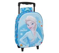 FROZEN 3D-Kinderrucksack mit Rädern, ideal für Kinder verschiedener Altersgruppen, bequem und vielseitig, Qualität und Widerstandsfähigkeit, 27 x 10 x 33 cm