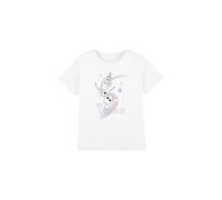 Frozen Be Unique Rainbow with Olaf Unisex Kids T Shirt, White, 3-4 Years