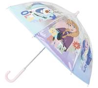 CERDÁ LIFE'S LITTLE MOMENTS Regenschirm mit Eiskönigin, manuelle Öffnung, bedruckt von Elsa, Anna und Olaf, hergestellt aus 100% POE mit Glasfaserstruktur, Originalprodukt, entworfen in Spanien, blau