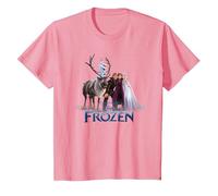 Frozen Group Photo With Elsa, Anna, Kristoff, Sven And Olaf T-Shirt, Kinder, Rosa, 98