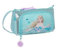 FROZEN II HELLO SPRING Federmäppchen mit ausklappbarer Tasche, leer, Federmäppchen für Kinder, ideal für Kinder im Schulalter, vielseitig, Qualität und Widerstandsfähigkeit, 20 x 8,5 x 11 cm, Hellblau