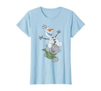 Frozen Olaf And Troll T-Shirt, Damen, Himmelblau, XXL
