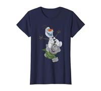 Frozen Olaf And Troll T-Shirt, Damen, Marineblau, XL