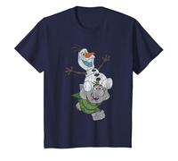 Frozen Olaf And Troll T-Shirt, Kinder, Marineblau, 140