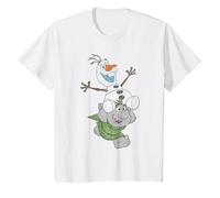 Frozen Olaf And Troll T-Shirt, Kinder, Weiß, 140