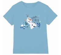 Frozen Olaf is Wayyy Cool Unisex Kids T Shirt, Light Blue, 5-6 Years