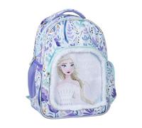 Frozen-Schulrucksack - Farbe lila - 32 x 15 x 42 cm - Reißverschluss - verstellbarer Griff - widerstandsfähiger und langlebiger Rucksack - Originalprodukt in Spanien entworfen