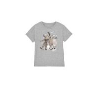 Frozen Snow Bros with Kristoff and Sven Unisex Kids T Shirt, Athletic Heather, 9-10 Years