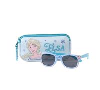 Frozen Sonnenbrillen- und Etui-Set für Mädchen - Lustige Disney-Sonnenbrille für Kinder mit UV400-Schutz und Reißverschlussetui, perfekt für Strand und Sommer