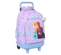 FROZEN SPIRIT Großer Rucksack mit Rädern, kompakt, abnehmbar, ideal für Kinder verschiedener Altersgruppen, bequem und vielseitig, Qualität und Widerstandsfähigkeit, 33 x 22 x 45 cm, Lila, M, Casual