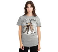 Frozen Sven and Kristoff Snow Bros Ladies T Shirt, Athletic Heather, X-Large