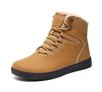 FRTUBOP Winterstiefel Damen Herren Extra Weit Winterschuhe Barfußschuhe | Schneestiefel, Winterschuhe, Warm Gefüttert, Minimalistische, Zero-Drop Sohle, Breite Zehenbox