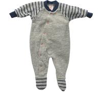 Frühchen Schlafanzug Frottee Strampler hellgrau 50