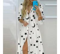 Frühling/Sommer Neuankömmling Langärmliges Hemd Kleid Stil Kleid mit Einreihiger Knopfleiste