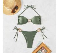 Frühlings-Strandoutfit für Frauen, raffinierter Neckholder Mode Accessoires sexy Badeanzug Set für den Urlaub
