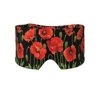Frühlingsrote Blumen gedruckt, Vollständige Augenabdeckungen, lichtblockierende Augenmaske, Schlafaugen- und Ohrenschützer