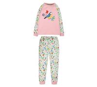 Frugi Schlafanzug Blaumeise in weiß-rosa-bunt 98/104 (3-4 Jahre)