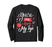 Fruit Apple Eye Love Romantic Lovely Gift Idea Apple of Eye Langarmshirt