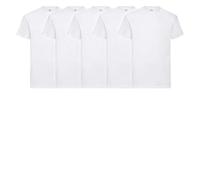 Fruit of the Loom 10 T Shirts Heavy Cotton M L XL XXL Diverse Farben auswählbar (XL, 5Weiß/5Grau)