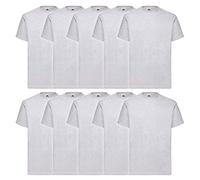Fruit of the Loom 10 T Shirts Heavy Cotton M L XL XXL Diverse Farben auswählbar (XL, Grau)