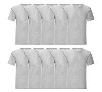Fruit of the Loom 10er Pack Iconic T Herren T-Shirt Sparpack Größe S - 5XL, Größe:M, Farbe:10x Graumeliert