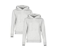 Fruit of the Loom 2er Pack Ladies´ Classic Hooded Sweat Damen Kapuzensweatshirt, Heather Grey, XL