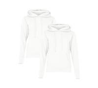 Fruit of the Loom 2er Pack Ladies´ Classic Hooded Sweat Damen Kapuzensweatshirt, White, M