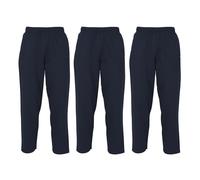 Fruit of the Loom 3er Pack Classic Open Hem Jog Pants Jogginghose Trainingshose Herren, Deep Navy, L