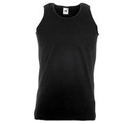 Fruit of the Loom 5er T Shirt Athletic MUSKELSHIRT M L XL XXL 3XL 4XL UNTERHEMD Tank TOP (3XL, Schwarz)