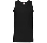 Fruit of The Loom Ärmelloses Sport-Tanktop für Herren, Schwarz, S