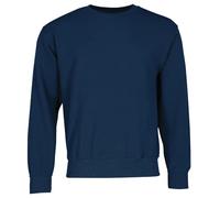 Sweatshirt FRUIT OF THE LOOM, Herren, Gr. S (44/46), blau (marine), angeraute Sweatware, Obermaterial: 80% Baumwolle, 20% Polyester, unifarben, schmal hüftlang, Rundhals, Rippbündchen, Sweatshirts Swe