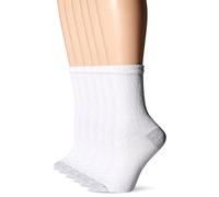 Fruit of the Loom Damen Core Crew Socken, 6er-Pack, Weiß, Schuhgröße 42-47, Weiß (6 Stück), 8-12