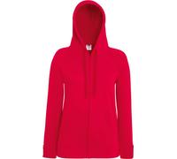 Fruit of the Loom Damen Lightweight Hooded Sweat Jacket Sweatjacke 62-150-0 red M