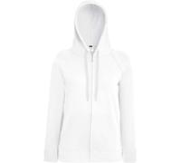 Fruit of the Loom Damen Lightweight Hooded Sweat Jacket Sweatjacke 62-150-0 white L